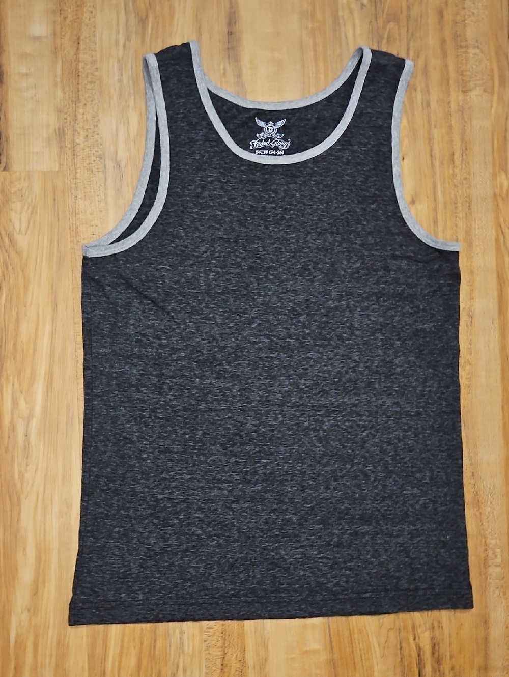 Faded Glory Charcoal Tank with Light Gray Trim